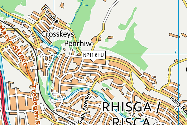NP11 6HU map - OS VectorMap District (Ordnance Survey)