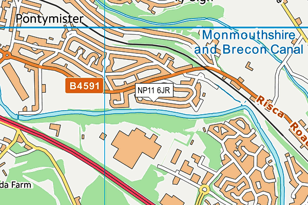 NP11 6JR map - OS VectorMap District (Ordnance Survey) NP11 6JR map - OS VectorMap District (Ordnance Survey)