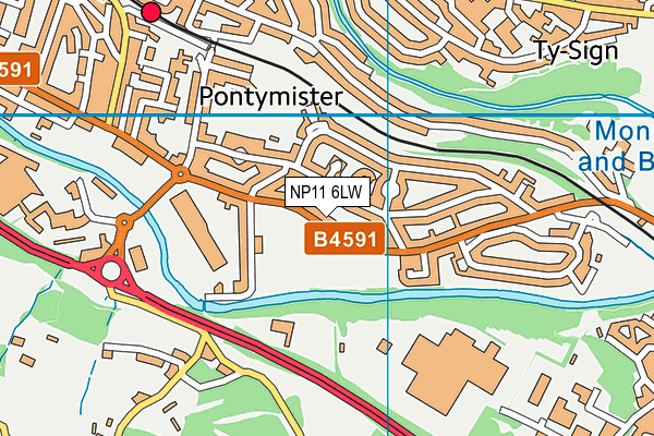 NP11 6LW map - OS VectorMap District (Ordnance Survey) NP11 6LW map - OS VectorMap District (Ordnance Survey)