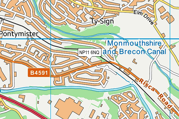 NP11 6NQ map - OS VectorMap District (Ordnance Survey) NP11 6NQ map - OS VectorMap District (Ordnance Survey)