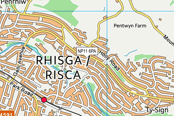 NP11 6PA map - OS VectorMap District (Ordnance Survey) NP11 6PA map - OS VectorMap District (Ordnance Survey)