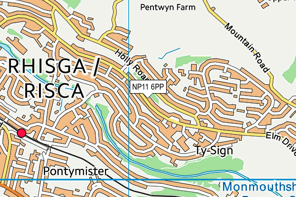 NP11 6PP map - OS VectorMap District (Ordnance Survey) NP11 6PP map - OS VectorMap District (Ordnance Survey)