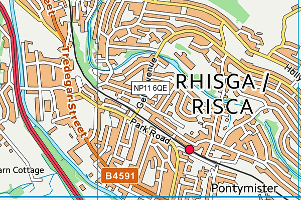 NP11 6QE map - OS VectorMap District (Ordnance Survey)