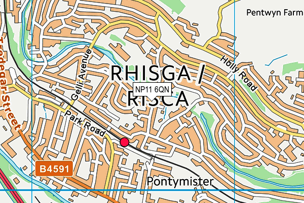 NP11 6QN map - OS VectorMap District (Ordnance Survey) NP11 6QN map - OS VectorMap District (Ordnance Survey)