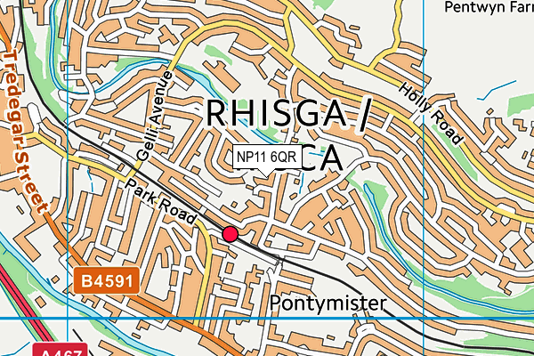 NP11 6QR map - OS VectorMap District (Ordnance Survey) NP11 6QR map - OS VectorMap District (Ordnance Survey)