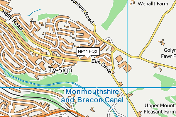 NP11 6QX map - OS VectorMap District (Ordnance Survey) NP11 6QX map - OS VectorMap District (Ordnance Survey)