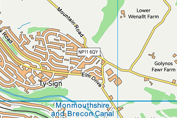 NP11 6QY map - OS VectorMap District (Ordnance Survey) NP11 6QY map - OS VectorMap District (Ordnance Survey)