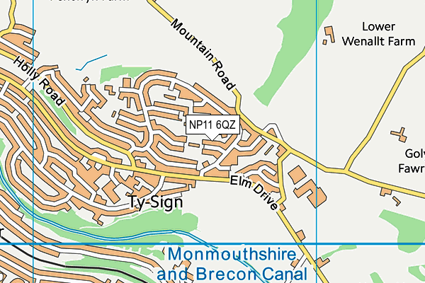 NP11 6QZ map - OS VectorMap District (Ordnance Survey) NP11 6QZ map - OS VectorMap District (Ordnance Survey)