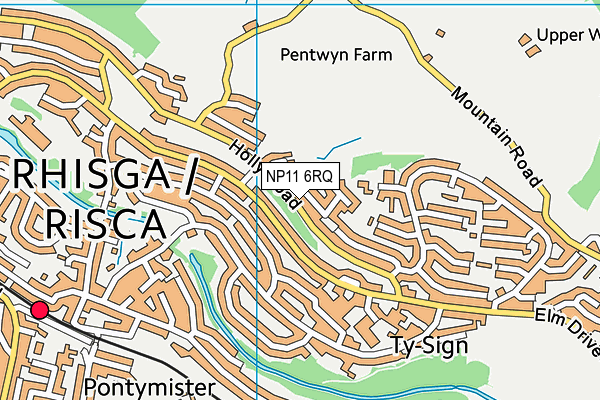 NP11 6RQ map - OS VectorMap District (Ordnance Survey) NP11 6RQ map - OS VectorMap District (Ordnance Survey)