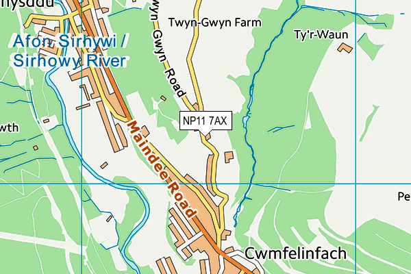 NP11 7AX map - OS VectorMap District (Ordnance Survey) NP11 7AX map - OS VectorMap District (Ordnance Survey)