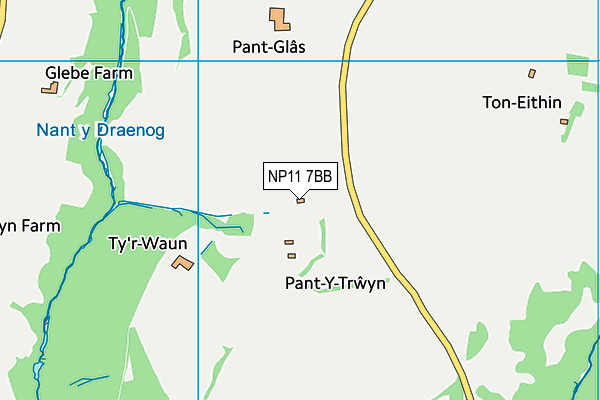 NP11 7BB map - OS VectorMap District (Ordnance Survey) NP11 7BB map - OS VectorMap District (Ordnance Survey)