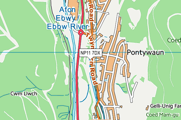 NP11 7DX map - OS VectorMap District (Ordnance Survey) NP11 7DX map - OS VectorMap District (Ordnance Survey)