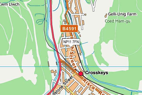 NP11 7FN map - OS VectorMap District (Ordnance Survey) NP11 7FN map - OS VectorMap District (Ordnance Survey)