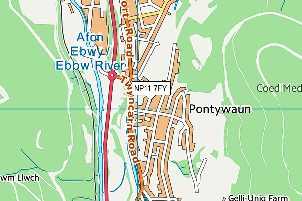 NP11 7FY map - OS VectorMap District (Ordnance Survey) NP11 7FY map - OS VectorMap District (Ordnance Survey)
