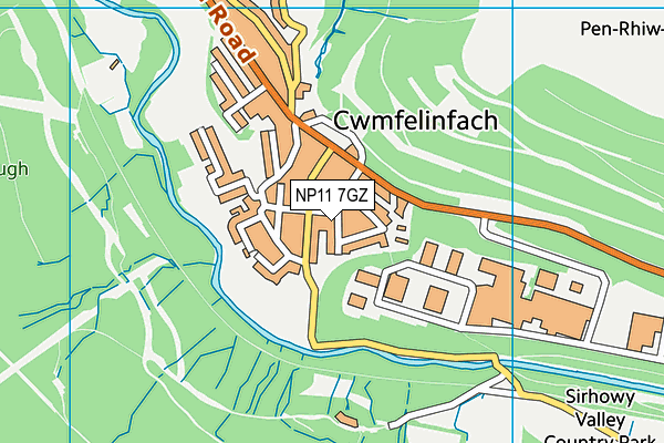 NP11 7GZ map - OS VectorMap District (Ordnance Survey) NP11 7GZ map - OS VectorMap District (Ordnance Survey)
