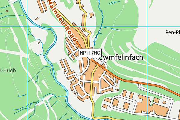 NP11 7HG map - OS VectorMap District (Ordnance Survey)