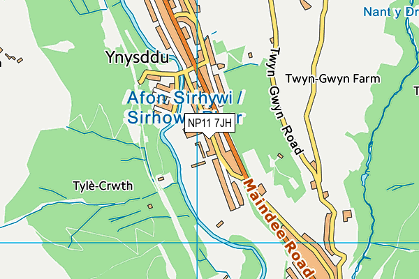 NP11 7JH map - OS VectorMap District (Ordnance Survey) NP11 7JH map - OS VectorMap District (Ordnance Survey)