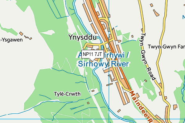 NP11 7JT map - OS VectorMap District (Ordnance Survey) NP11 7JT map - OS VectorMap District (Ordnance Survey)