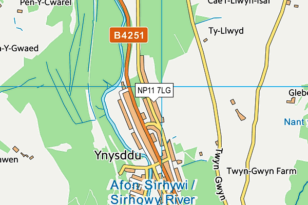 NP11 7LG map - OS VectorMap District (Ordnance Survey) NP11 7LG map - OS VectorMap District (Ordnance Survey)
