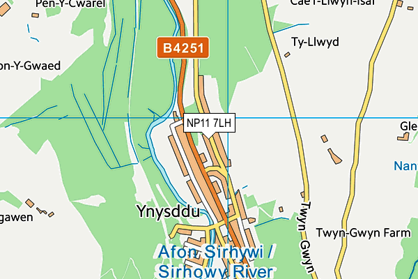 NP11 7LH map - OS VectorMap District (Ordnance Survey) NP11 7LH map - OS VectorMap District (Ordnance Survey)