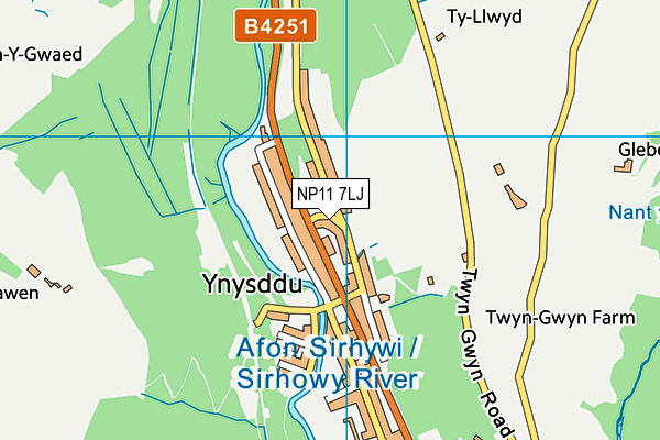 NP11 7LJ map - OS VectorMap District (Ordnance Survey) NP11 7LJ map - OS VectorMap District (Ordnance Survey)
