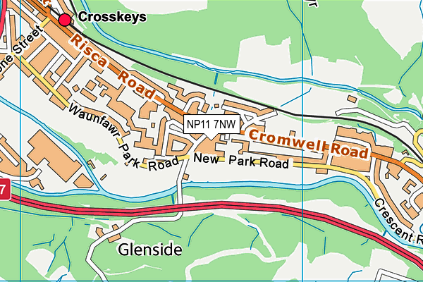 NP11 7NW map - OS VectorMap District (Ordnance Survey) NP11 7NW map - OS VectorMap District (Ordnance Survey)