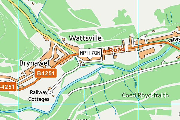 NP11 7QN map - OS VectorMap District (Ordnance Survey) NP11 7QN map - OS VectorMap District (Ordnance Survey)