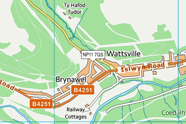 NP11 7QS map - OS VectorMap District (Ordnance Survey) NP11 7QS map - OS VectorMap District (Ordnance Survey)