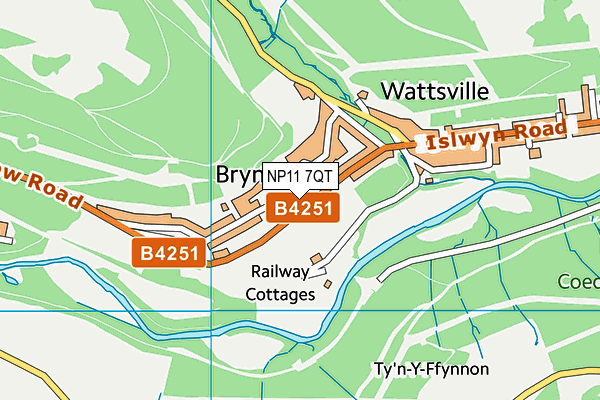 NP11 7QT map - OS VectorMap District (Ordnance Survey) NP11 7QT map - OS VectorMap District (Ordnance Survey)