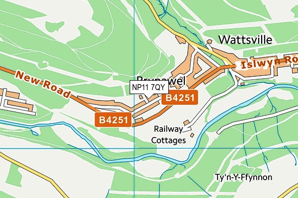 NP11 7QY map - OS VectorMap District (Ordnance Survey) NP11 7QY map - OS VectorMap District (Ordnance Survey)