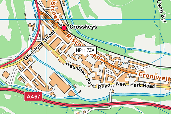 NP11 7ZA map - OS VectorMap District (Ordnance Survey) NP11 7ZA map - OS VectorMap District (Ordnance Survey)