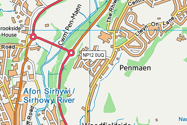 NP12 0UQ map - OS VectorMap District (Ordnance Survey)
