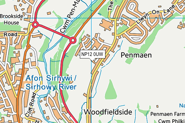 NP12 0UW map - OS VectorMap District (Ordnance Survey) NP12 0UW map - OS VectorMap District (Ordnance Survey)