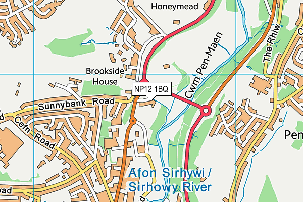NP12 1BQ map - OS VectorMap District (Ordnance Survey) NP12 1BQ map - OS VectorMap District (Ordnance Survey)