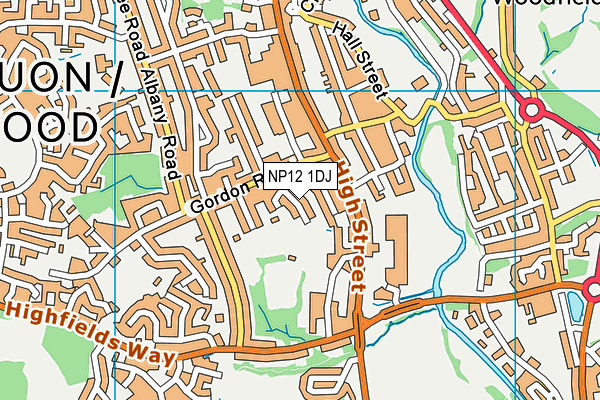 NP12 1DJ map - OS VectorMap District (Ordnance Survey) NP12 1DJ map - OS VectorMap District (Ordnance Survey)