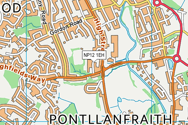 NP12 1EH map - OS VectorMap District (Ordnance Survey) NP12 1EH map - OS VectorMap District (Ordnance Survey)