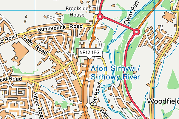 NP12 1FG map - OS VectorMap District (Ordnance Survey) NP12 1FG map - OS VectorMap District (Ordnance Survey)