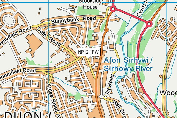 NP12 1FW map - OS VectorMap District (Ordnance Survey) NP12 1FW map - OS VectorMap District (Ordnance Survey)