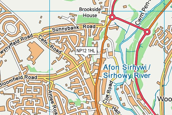 NP12 1HL map - OS VectorMap District (Ordnance Survey) NP12 1HL map - OS VectorMap District (Ordnance Survey)