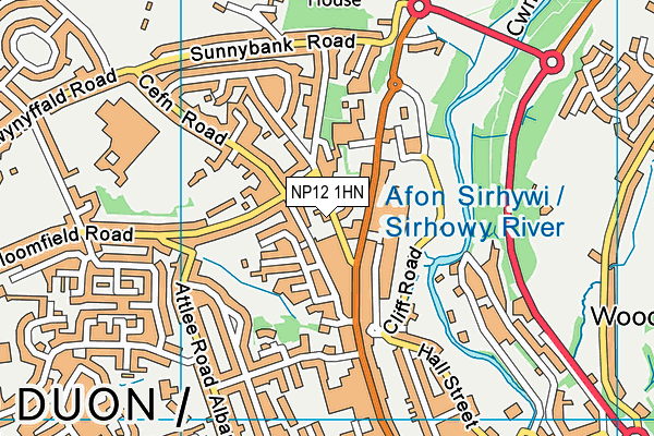 NP12 1HN map - OS VectorMap District (Ordnance Survey)