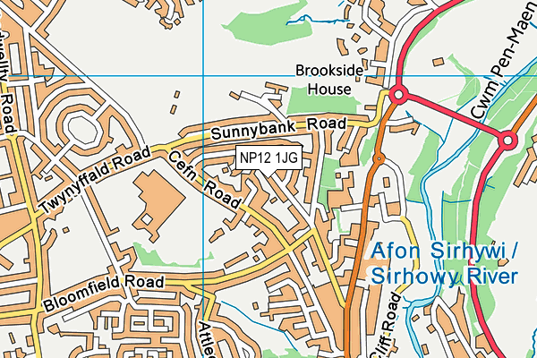 NP12 1JG map - OS VectorMap District (Ordnance Survey) NP12 1JG map - OS VectorMap District (Ordnance Survey)