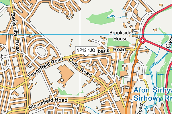 NP12 1JQ map - OS VectorMap District (Ordnance Survey)