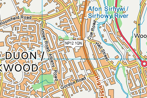 NP12 1QN map - OS VectorMap District (Ordnance Survey)