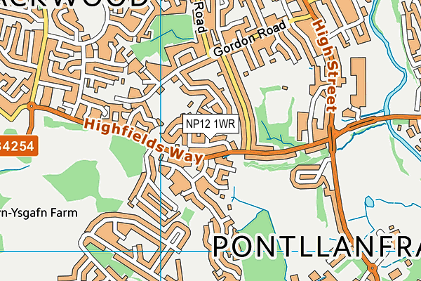 NP12 1WR map - OS VectorMap District (Ordnance Survey) NP12 1WR map - OS VectorMap District (Ordnance Survey)