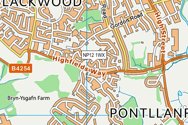 NP12 1WX map - OS VectorMap District (Ordnance Survey) NP12 1WX map - OS VectorMap District (Ordnance Survey)