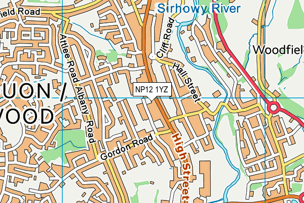 NP12 1YZ map - OS VectorMap District (Ordnance Survey) NP12 1YZ map - OS VectorMap District (Ordnance Survey)