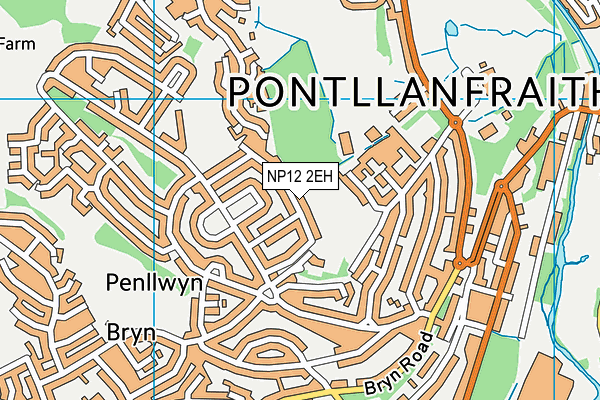 NP12 2EH map - OS VectorMap District (Ordnance Survey) NP12 2EH map - OS VectorMap District (Ordnance Survey)