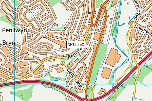 NP12 2EX map - OS VectorMap District (Ordnance Survey) NP12 2EX map - OS VectorMap District (Ordnance Survey)