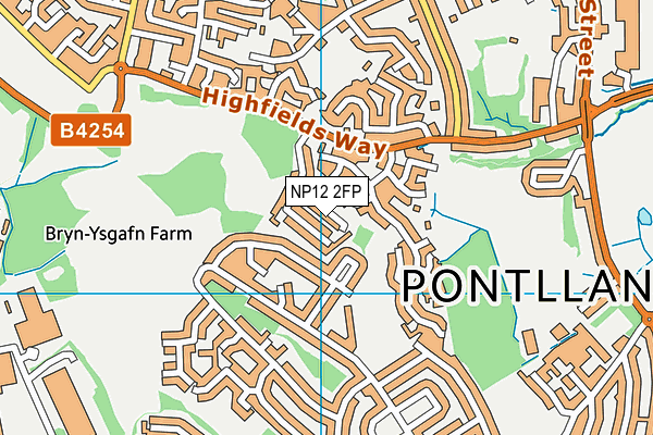 NP12 2FP map - OS VectorMap District (Ordnance Survey) NP12 2FP map - OS VectorMap District (Ordnance Survey)