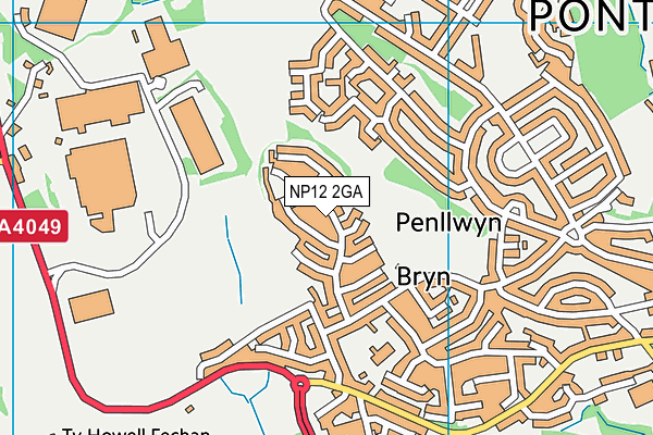 NP12 2GA map - OS VectorMap District (Ordnance Survey) NP12 2GA map - OS VectorMap District (Ordnance Survey)